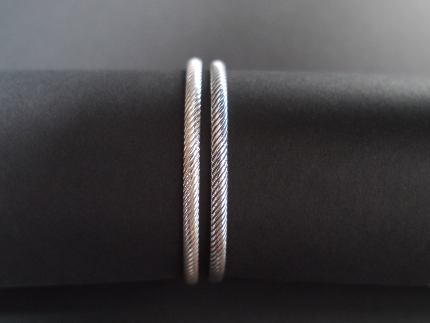 Striped Pattern Cuff in 5mm Sterling Silver
