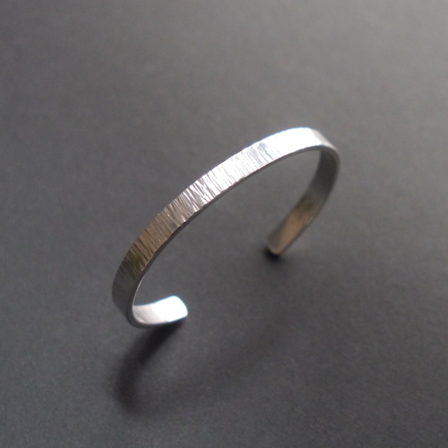 Ripple Texture Cuff in 6mm Sterling Silver