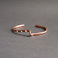 Wave Cuff in 4mm Recycled Copper with Sterling Embellishments