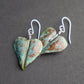 Verdigris Leaf Fold-formed Earrings