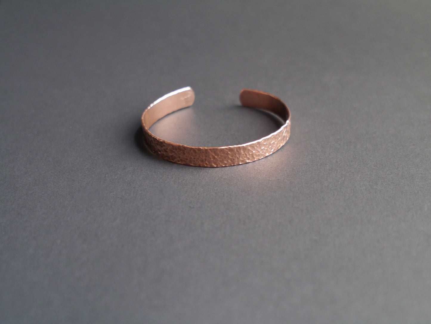Hammered Texture Cuff in 9mm Recycled Copper