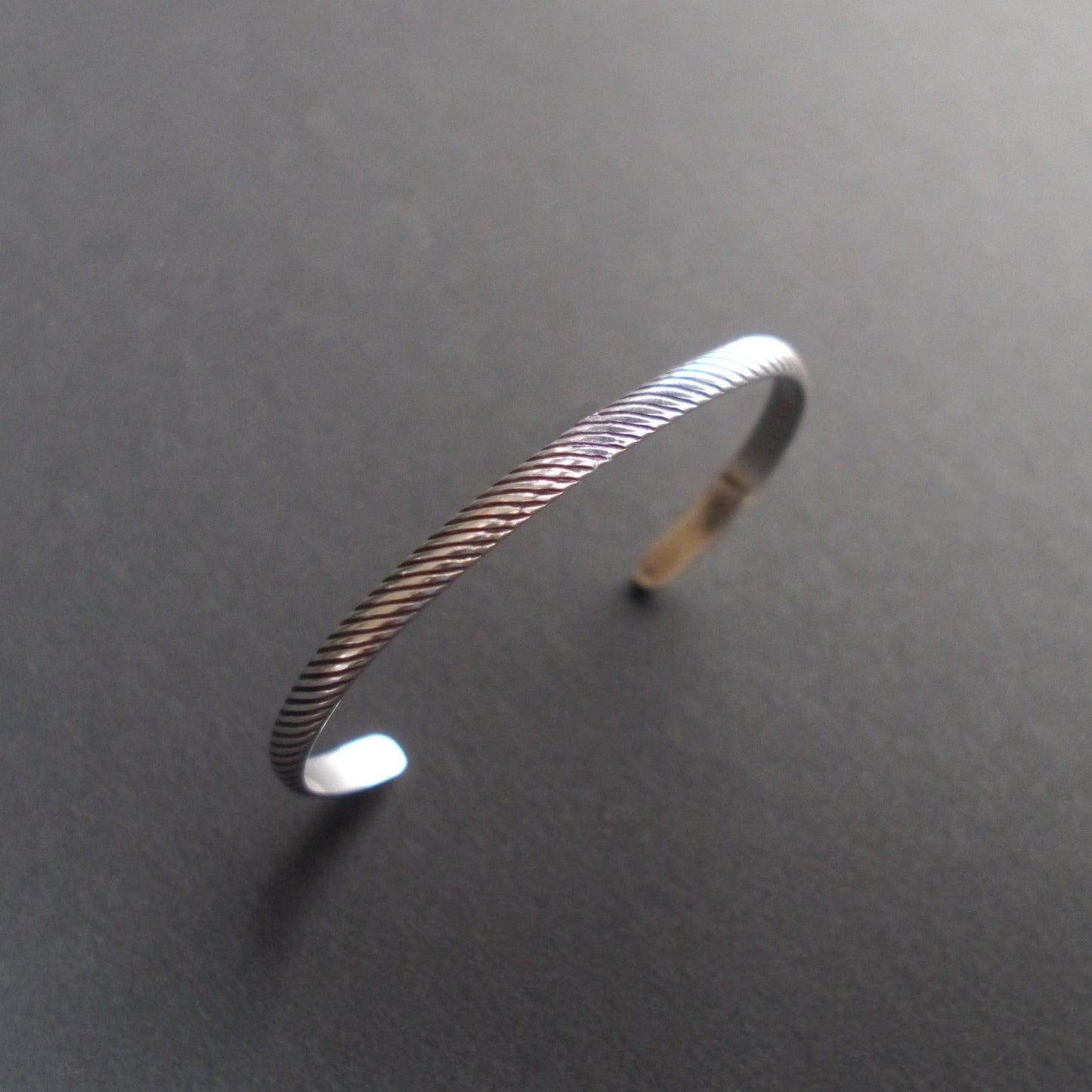 Striped Pattern Cuff in 5mm Sterling Silver