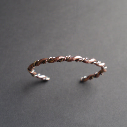 Twisted Cuff in 4mm Copper and Brass