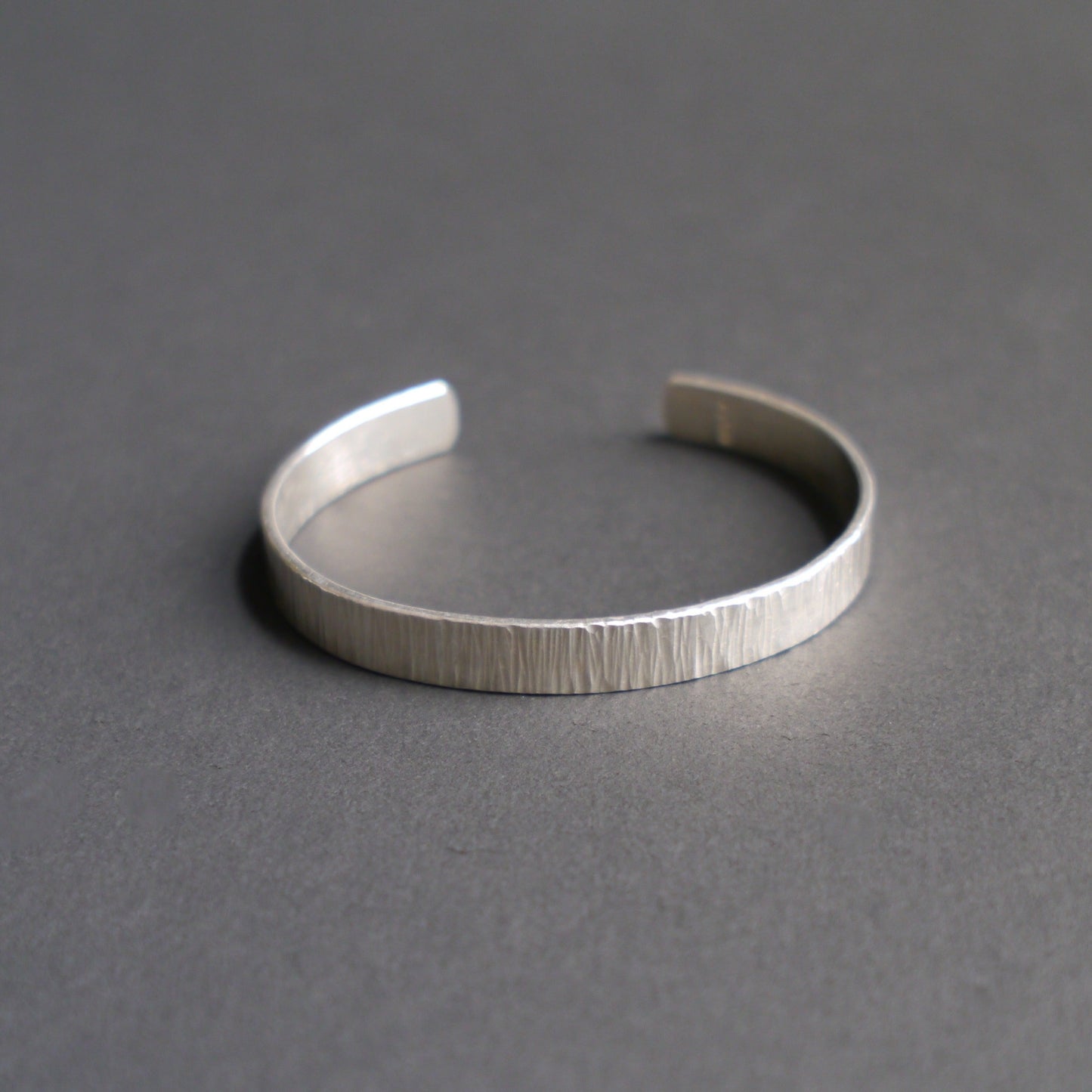 Ripple Texture Cuff in 8mm Sterling Silver
