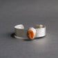 Mexican Fire Opal Statement Cuff in Sterling Silver