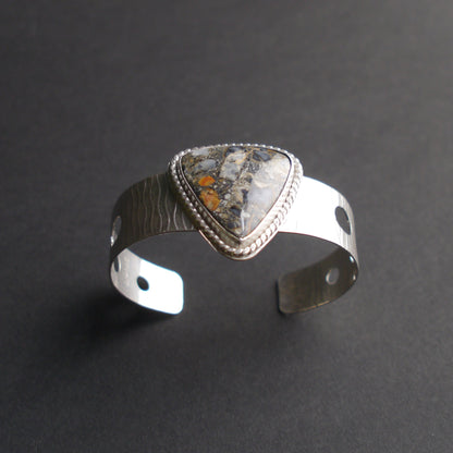 Maligano Jasper Statement Cuff in Sterling Silver