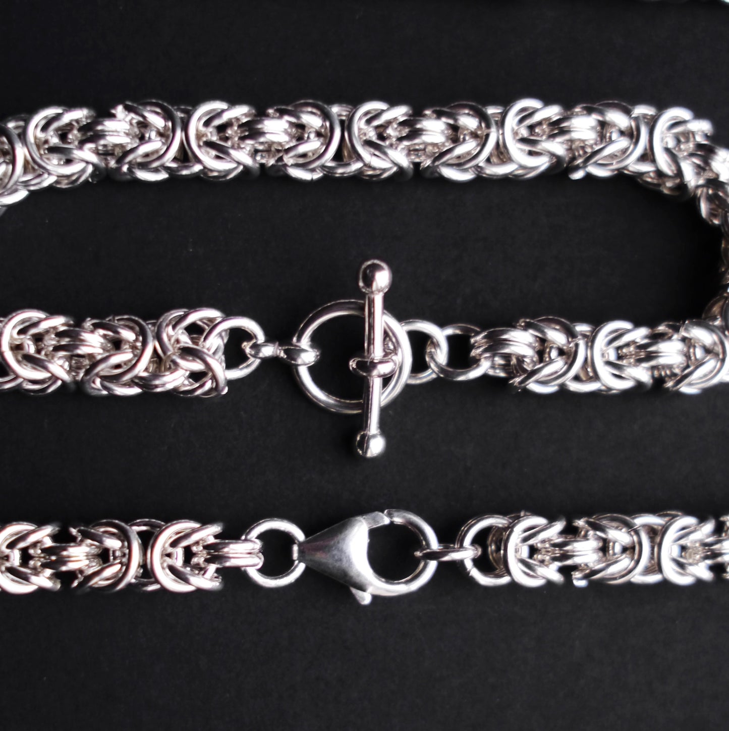 6mm Byzantine Chainmaille Bracelet in Sterling Silver