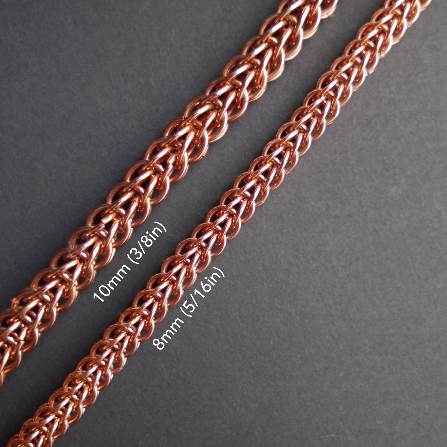 10mm Full Persian Chainmaille Bracelet in Copper