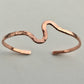 Hammered Texture Wave Cuff in 4mm Recycled Copper