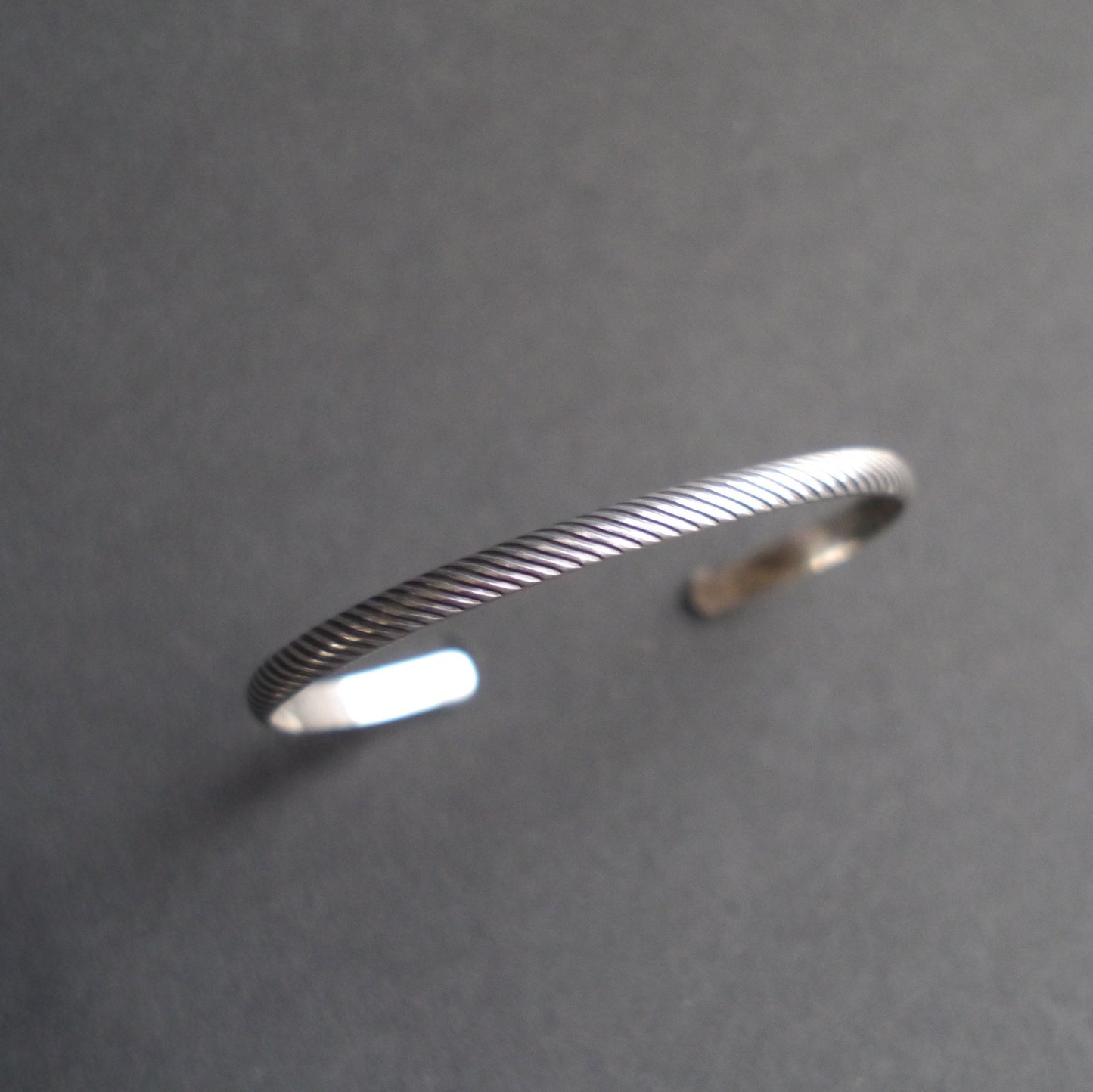 Striped Pattern Cuff in 5mm Sterling Silver