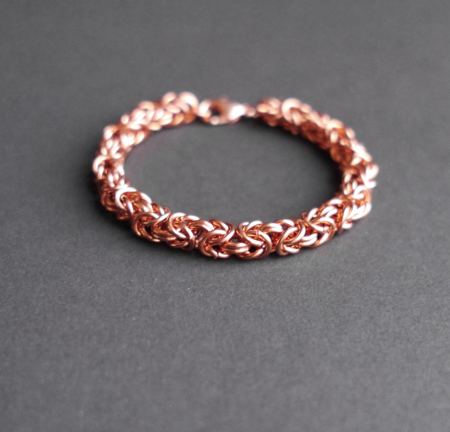 7mm Byzantine Chainmaille Bracelet in Copper