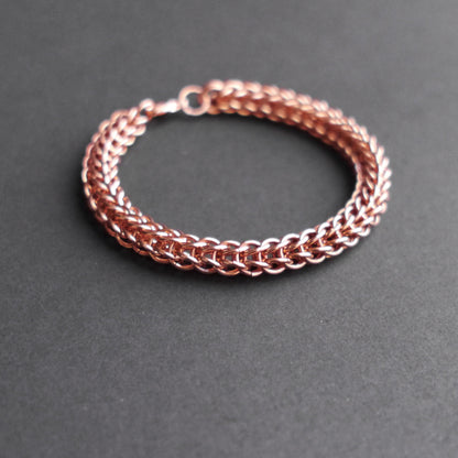 8mm Full Persian Chainmaille Bracelet in Copper