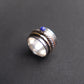 Lapis Lazuli Spinner Ring - Meditation Ring - Worry Ring - Size 4