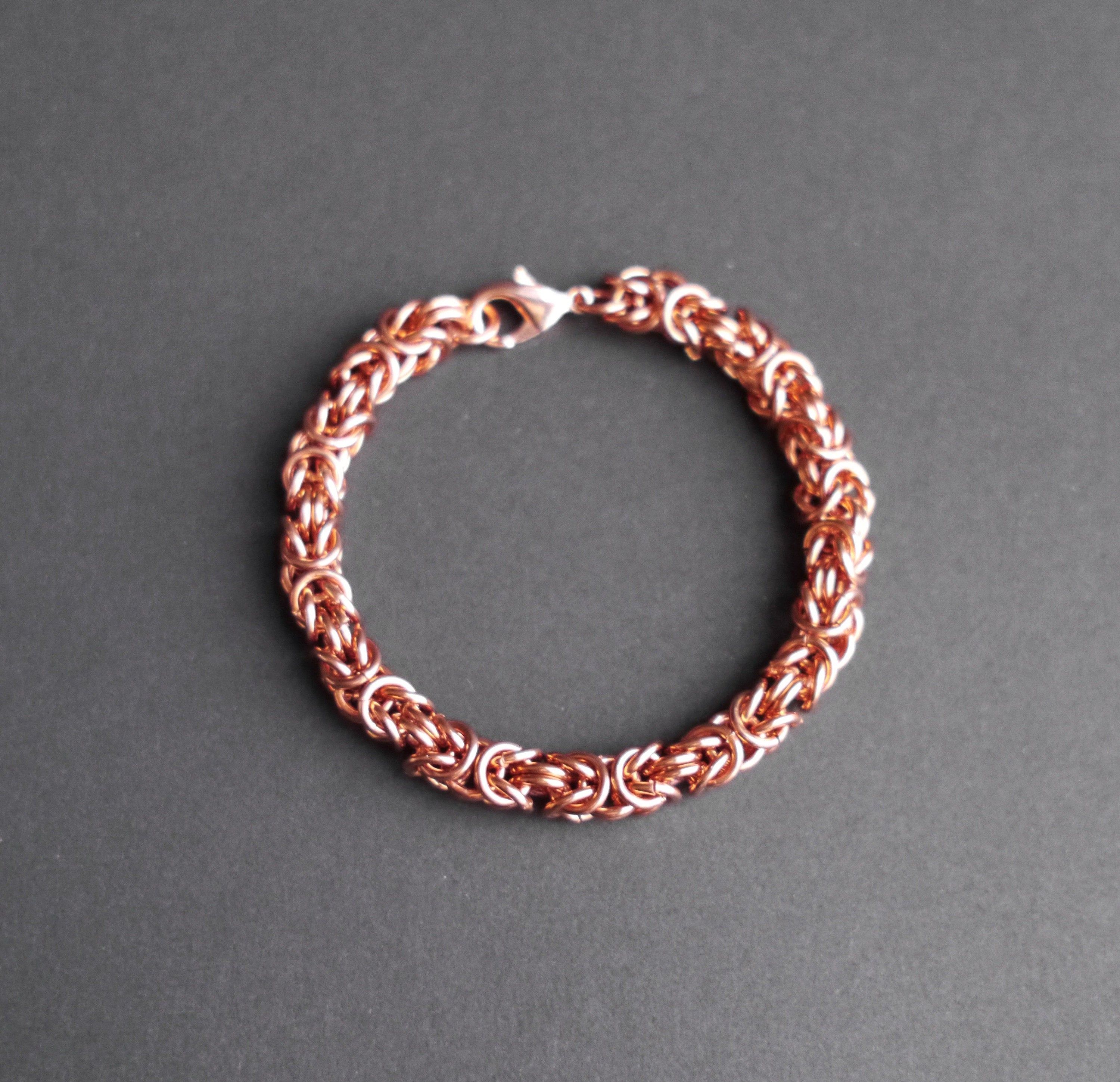 Byzantium: matinee buying length chainmaille necklace in copper