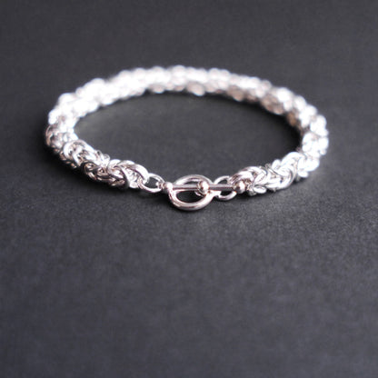 6mm Byzantine Chainmaille Bracelet in Sterling Silver