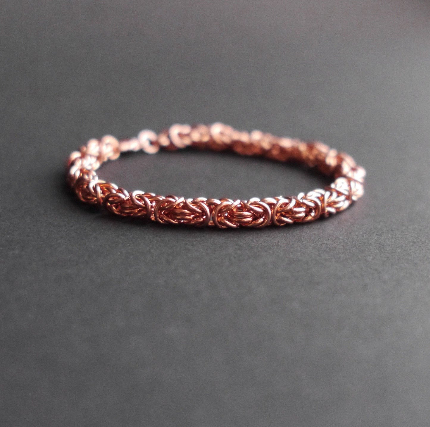 6mm Byzantine Chainmaille Bracelet in Copper