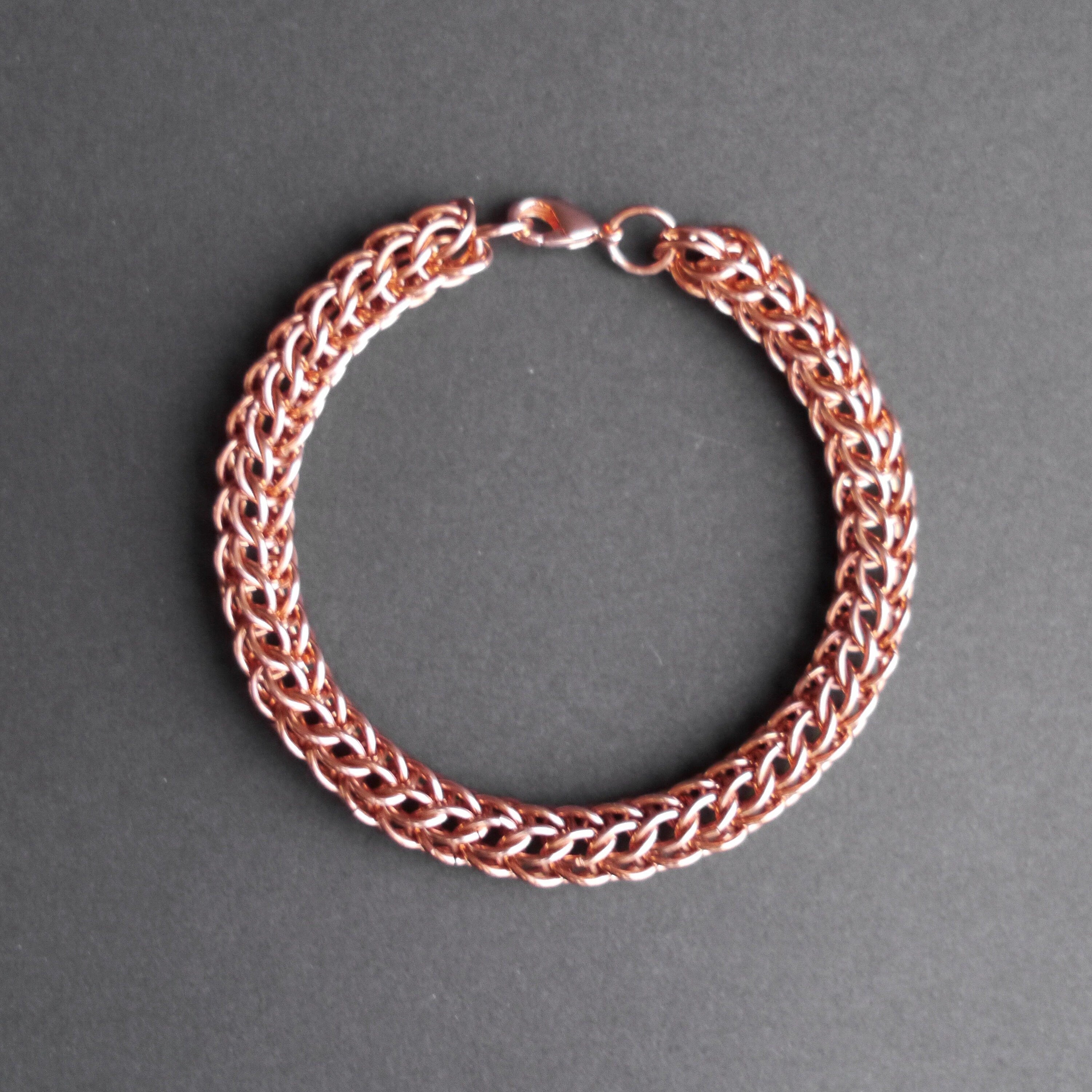 8mm Copper online Full Persian Chainmaille Bracelet