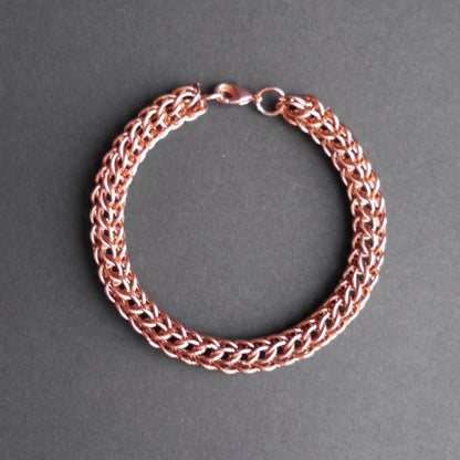 8mm Full Persian Chainmaille Bracelet in Copper