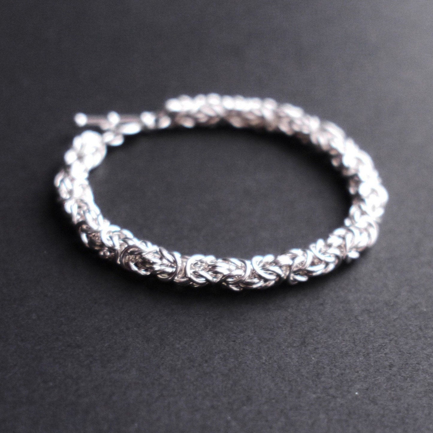 6mm Byzantine Chainmaille Bracelet in Sterling Silver