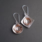Concentric Ripples Asymmetrical Earrings  (2)
