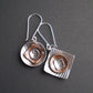 Concentric Ripples Asymmetrical Earrings  (2)