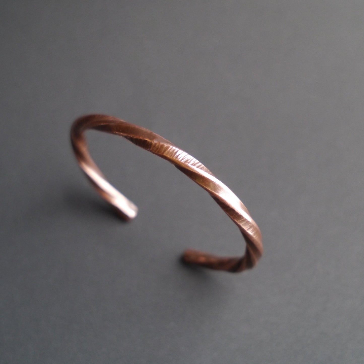 Twisted Rustic Cuff in 5mm Recycled Copper