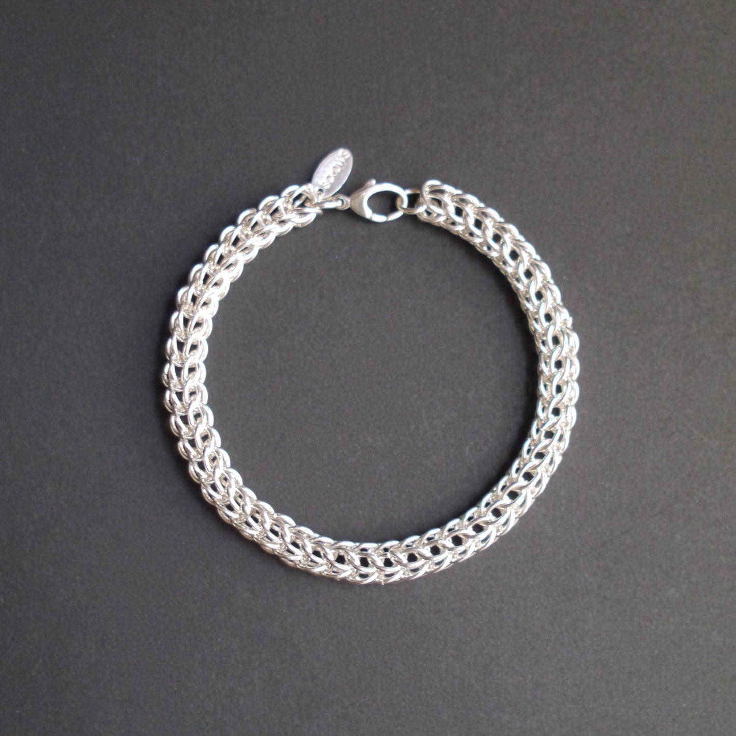 8mm Full Persian Chainmaille Bracelet in Sterling Silver