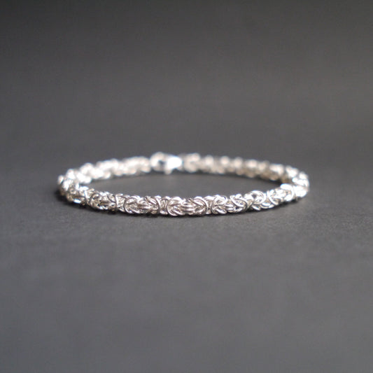 5mm Byzantine Chainmaille Bracelet in Sterling Silver