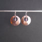 Copper Statement Earrings with Amethyst