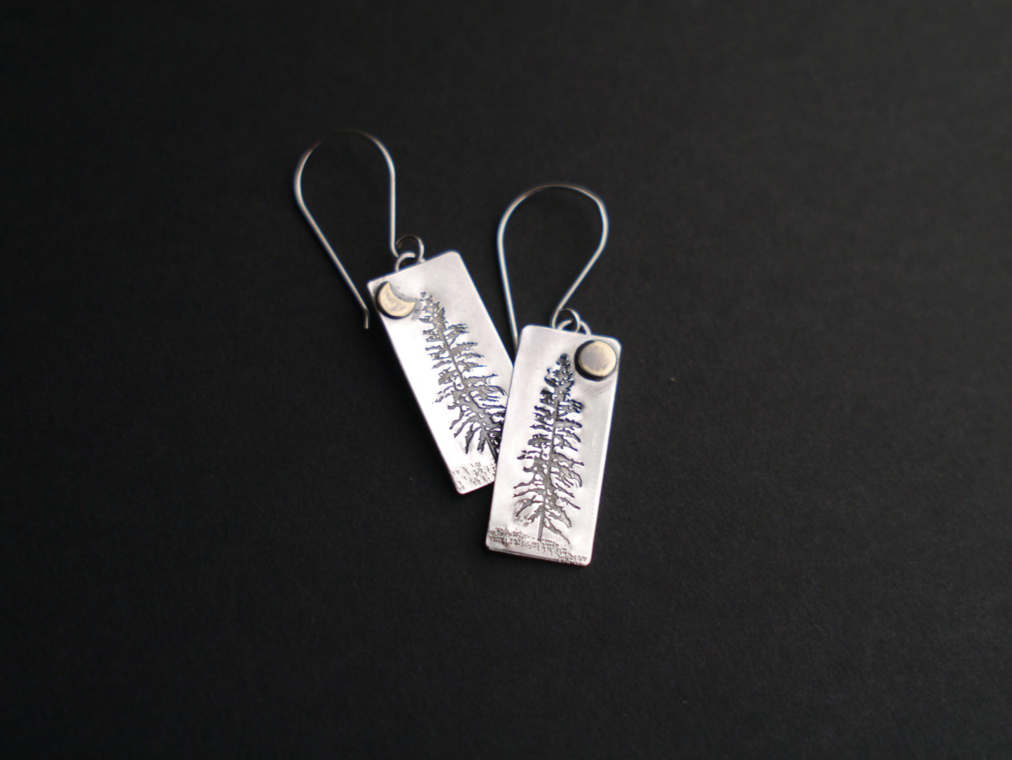 Tamarack Pine Earrings in Recycled Sterling Silver
